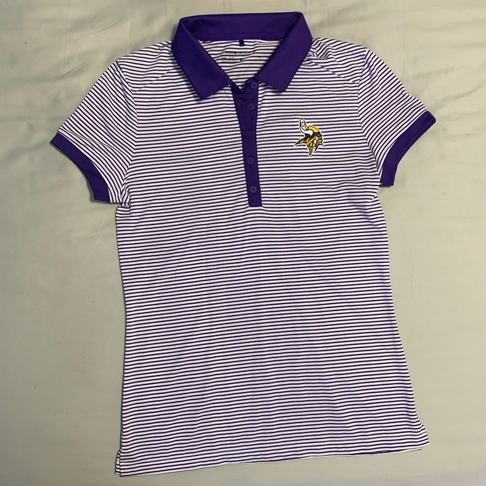NWOT MN Vikings Nike Golf Victory Stripe Polo